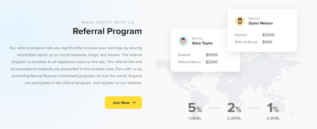 Реферальная программа neuralreserve.net