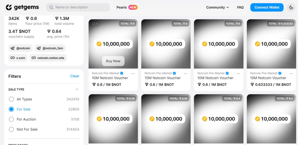 Как продать Notcoin